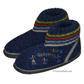Funny slippers for children made of colorful wool felt by Kitz-Pichler - Keep the feet of your kids warm with the funny slippers for children made of colorful wool felt. Mad...