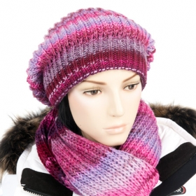 Gemusterte Rastam�tze - Einzigartig und besonders wirkt diese gestrickte Rastam�tze wegen des interessanten Farbenspiels im ...