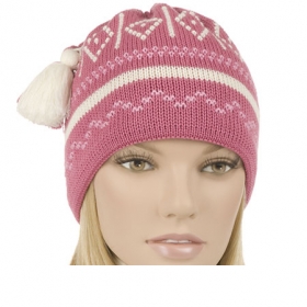 H�bsche Strickm�tze f�r Damen mit Bommel und Innenfutter - Wenn junge Frauen eine echt feminine Strickm�tze suchen, kommen sie an diesem Modell von Hutstuebele...