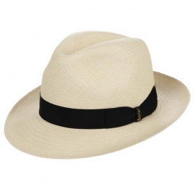 Hat out of Panama-straw in classic design by BORSALINO - 