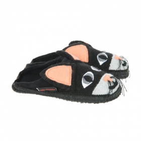 Hausschuhe f�r Kinder Schl�pfer Kitty by Kitz-Pichler rutschfeste Sohle und Katzenmotiv - Individuell verspielt und auf jeden Fall lustig in der optischen Wirkung kommen die flachen Slipper ...