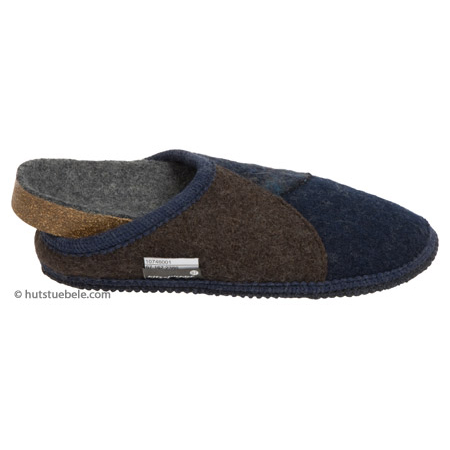 Hausschuhe Modell Schl�pfer in Wollwalk mit Fussbett aus Kork von Kitz-Pichler Austria