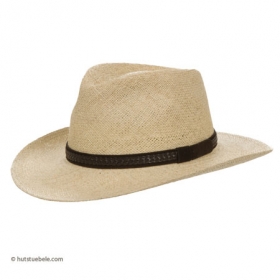 Herrenh�te by Hutter Panama Hut mit breiter Krempe und sporticher Bandgarnitur aus Leder - Dieser Panamahut von Hutter �berzeugt durch sein schlichtes und trotzdem auffallendes Aussehen. Er w...