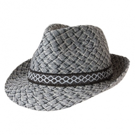 Herrenhut aus Stroh Trilby by Hutter mit schmaler Krempe - Aus der Qualit�tsproduktion von Hutter kommt ein Strohhut f�r Herren in einem hervorragenden Preis-L...