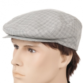 Klassisches Flatcap in Karo-Optik aus 100% Leinen - Wenn es eine flache M�tze im angesagten Design sein soll, ist diese Flatcap mit dem klassischen Karo...
