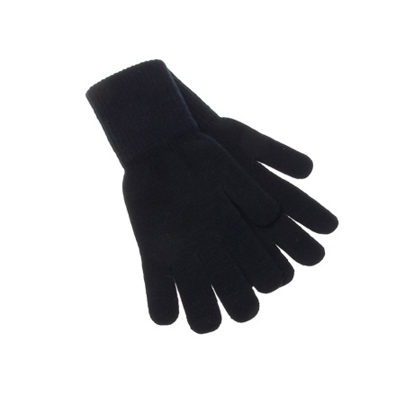 Unicoloured knitted gloves for woman