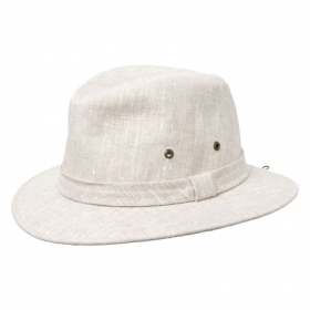 Leinenhut by Hutter Herrenh�te mit mittelbreiter Krempe - Hell, freundlich und im klassischen Design ist dieser Stoffhut aus Leinen die perfekte Kopfbedeckung...
