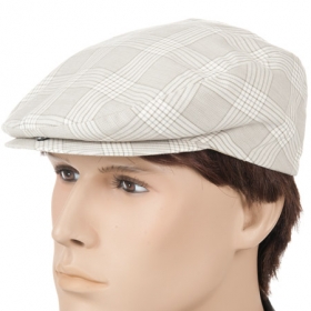 Light flat cap out of canvas - 