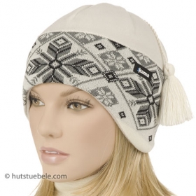 M�tze aus Fleece im nordischen Stil - Ein attraktives Norwegermuster und die trendige Bommel am Band sind die absoluten Hingucker an diese...