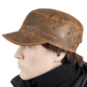 M�tze mit Schild aus Leder Schildm�tzen Fidel Castro by Hutter verstellbare M�tzen mit Innenfutter - Es lebe die Revolution � zumindest in der Gestaltung praktischer und n�tzlicher M�tzen! Daf�r steht ...