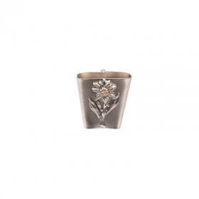 Ovale H�lse mit Edelweiss - Besonders f�r breite Steckungen geeignet ist diese H�lse mit dem schm�ckenden Edelweiss. In der silb...
