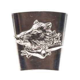 Ovale H�lse mit Wildschwein - Richtig attraktiv zeigt sich diese H�lse in der ovalen Form mit dem Wildschweinkopf, der Lanze und d...