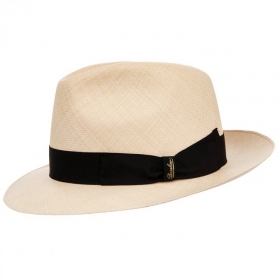 Panamahut Montecristi extrafein by Borsalino Fedora Hut mit breiter Krempe und klassischem Band - Sie legen Wert auf Stil und Pers�nlichkeit? Sie m�gen das Besondere? Dann ist dieser au�ergew�hnlich...