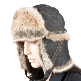 Pilot cap in jeans by Wigens - 