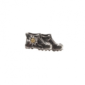 Pin for hat and coat - in alpine boots design - 