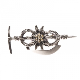 Pin for hats and coats motive edelweiss - 