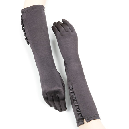 Satinhandschuhe mit Kn�pfen
