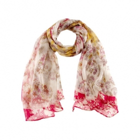 Schal von Passigatti mit Blumenmuster - Frische Sommerfarben und ein dezentes Blumenmuster machen diesen Sommerschal von Passigatti zum viel...