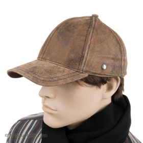 Schildm�tze Basecap M�tze mit Schild aus Leder by Stetson - Voll im Trend und auch in der winterlich gef�tterten Ausf�hrung rundum beliebt ist diese schicke Sch...