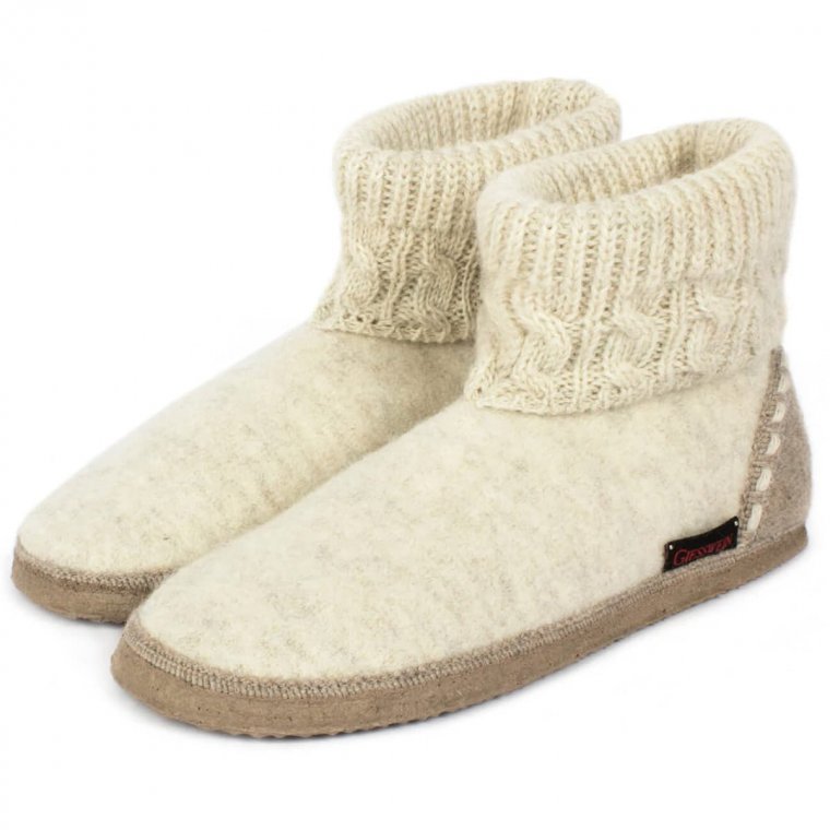 Slippers out of milled wool with anti-slip sole by GIESSWEIN