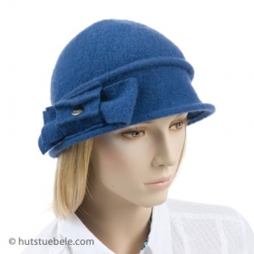 Sportliche Cloche-M�tze in Wollwalk f�r Damen mit Applikation - F�r Damen mit Stil und einem besonderen Hang zu extravaganter Klasse ist dieser Hut genau die richti...