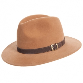 Sporty hat for man with broad brim out of fur felt - 