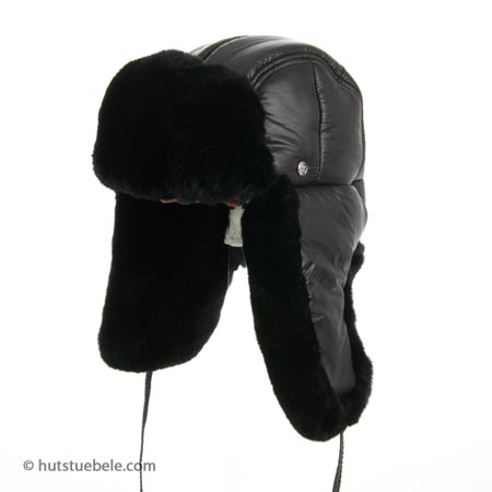 chic Pilot cap with warm rabbit fur