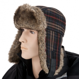 Stoffm�tze Bomberm�tze Fliegerm�tzen Seattle by Stetson karierte M�tze mit Klettverschluss - F�r den Auftritt im winterlichen Alltag und in der Freizeit an den richtig kalten Tagen ist diese Fl...