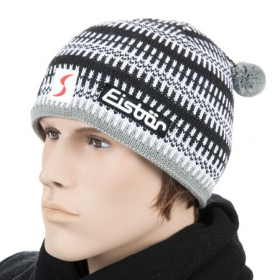 Strickm�tze CHARLIE SKIPOOL von Eisb�r - Trendig von der kontraststarken farbigen Gestaltung bis zum Muster im gestrickten Obermaterial ist d...