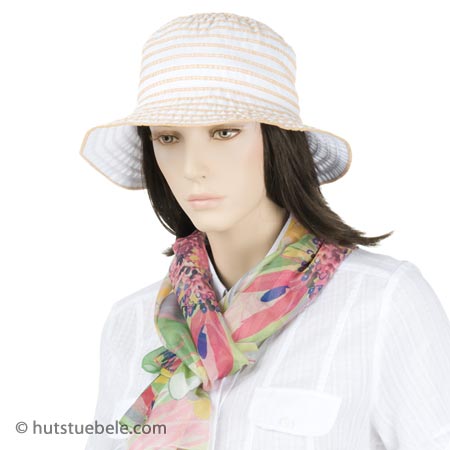 Along-striped summer hat
