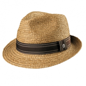 Strohhut Trilby by Bugatti aus nat�rlichem Stroh mit kleiner Krempe - 