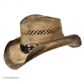 Strohhut Westernhut by Hutter mit aufgebogener Krempe im Western Stil - Nicht jeder Hut verdient das Pr�dikat �like a cowboy�! Dieser attraktive Strohhut von Hutter schon. ...