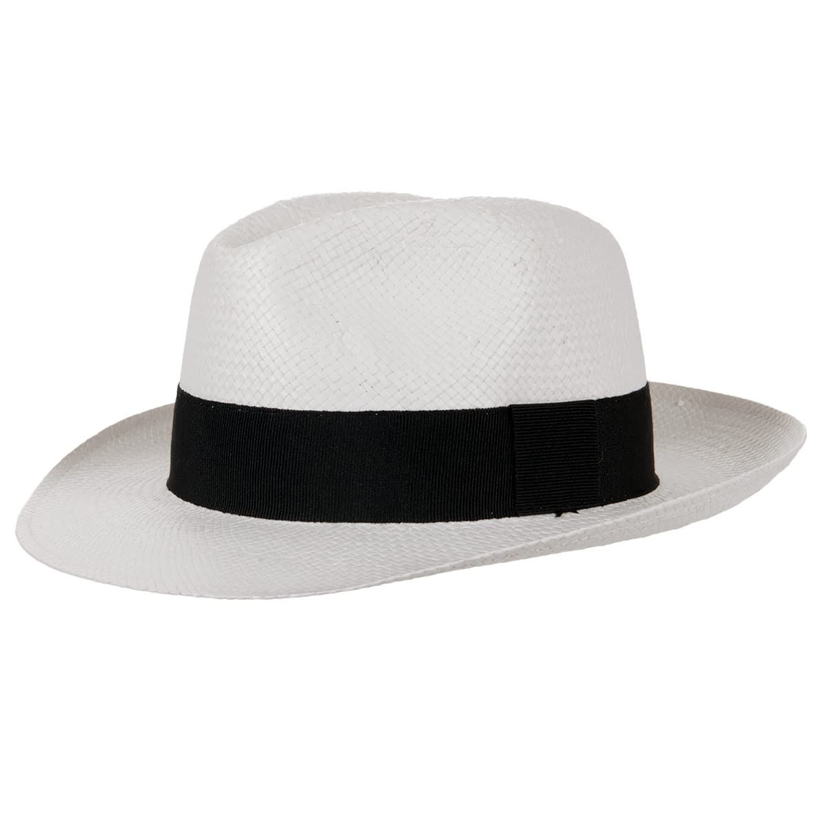 Strohhut Fedora Herren - Leichter Sommerhut Mit Kurzer Krempe