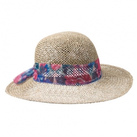Strohhut by Hutter luftiger Hut mit bunter  Bandgarnitur aus Stoff - Der Sommer kann kommen � und Sie sind immer dabei! Mit diesem gro�maschig geflochtenen Hut kein Prob...