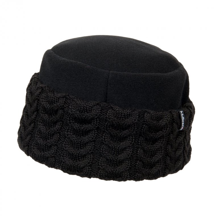 Damenm�tze in Fleece mit sch�nem Strickrand