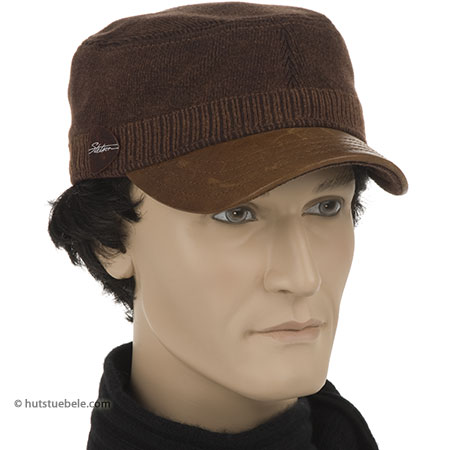 Knitted basecap with leather shield by Stetson - absolutely trendy