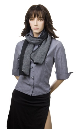 Two-coloured scarf for women