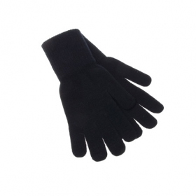 Unicoloured knitted gloves for woman - 