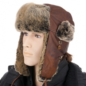 aviator cap Rexkanin in  leather by Stetson - 