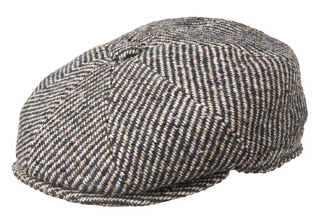 Baker boy cap in tweed