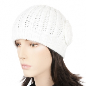 cap with flower application - 