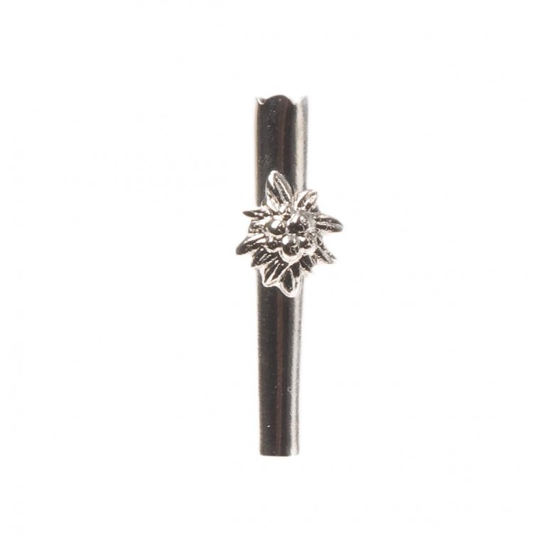 Case for bird feathers with an edelweiss