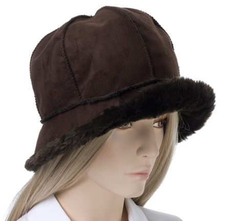 classy cloche for women in eco-fur