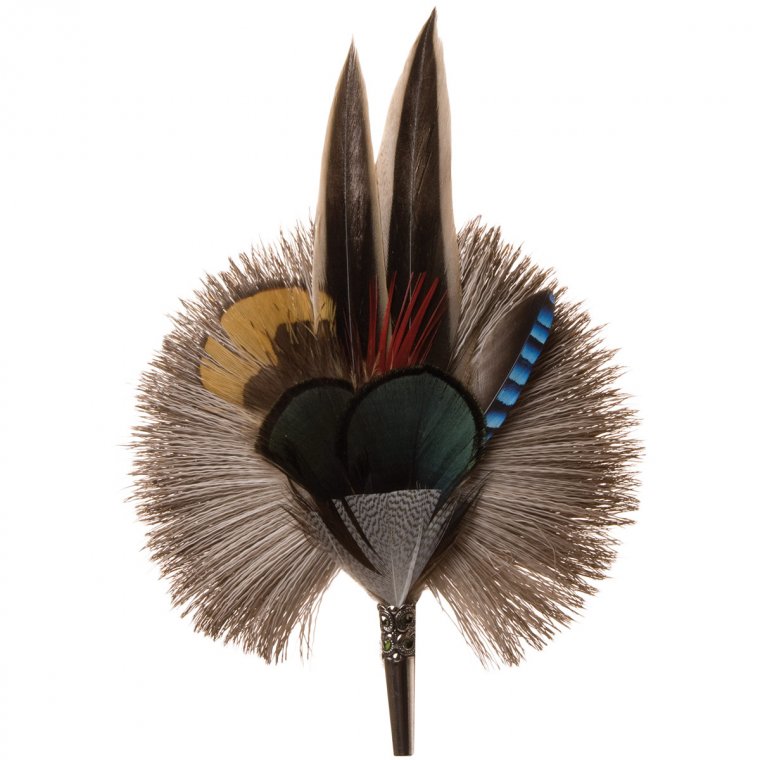 Accessories for hats - long duck feathers, pheasant feathers and deer fur