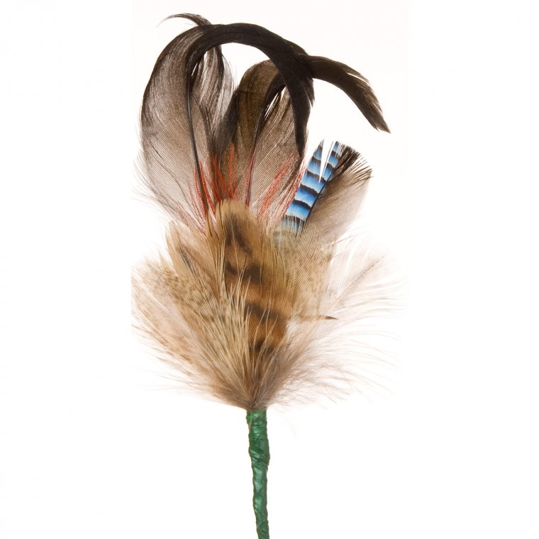 Feather arrangement for tyrolean hats - drake, jay, pheasant, partridge