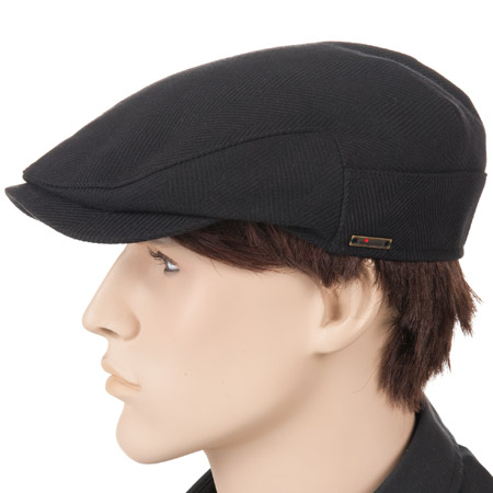 Flat cap with formed shield - WIGENS