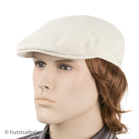 Flat cap with simple pattern out of cotton