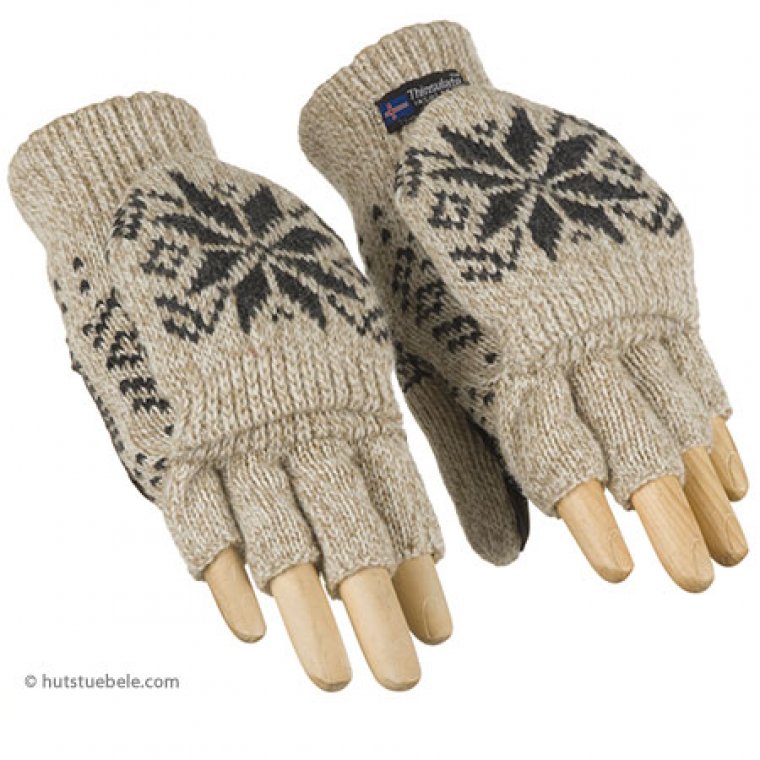 Gloves with lining Thinsulate and norwegian pattern for man