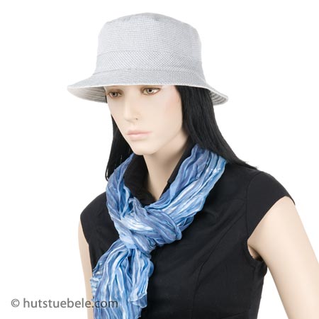 Summery hat out of linen and cotton - wearable on both sides