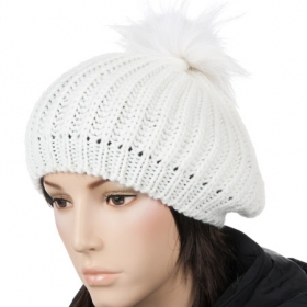 hat with fox bobble - 